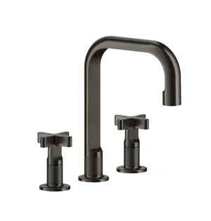 Смеситель Gessi 58114.299 для умывальника, на 3 отверстия, черный