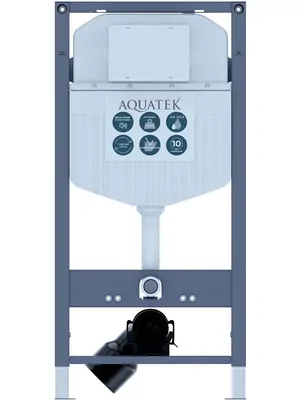 Инсталляция Aquatek 50 для подвесного унитаза, механический смыв 1130х520х100мм INS-0000023