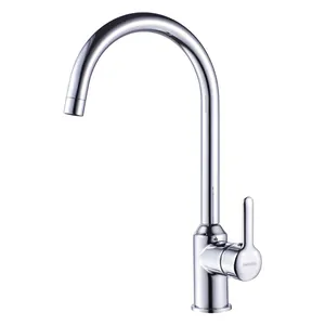 Смеситель Swedbe для кухни поворотный излив, с каналом для подкл фильтра, хром 8041