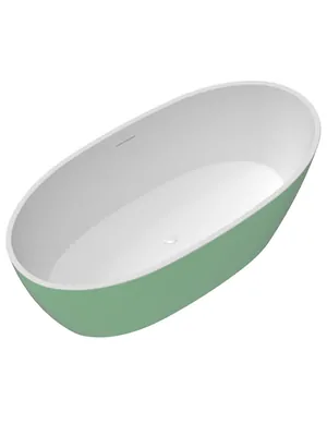 Ванна акриловая отдельностоящая toHit 1700х760х580, зеленый матовый, овальная, TH08-041706