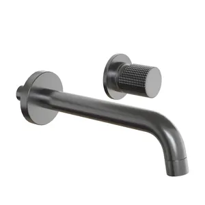 Смеситель для раковины Paini Grip встраив.,однозахв.,с внутр.частью, черный брашир. 7GPZ208