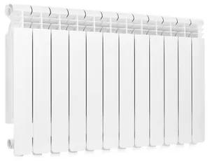 Радиатор алюминиевый GLOBAL 500, 12 секций ВШГ:579х960х80 2112 Ватт, белый