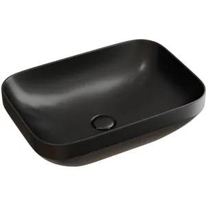 Раковина накладная Ceramicanova 500х359х145 без отв. под смеситель, черный мат. CN6055MB