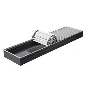 Конвектор внутрипольный КЗТО (300х80х1200) 739 Вт, с алюминиевой решеткой