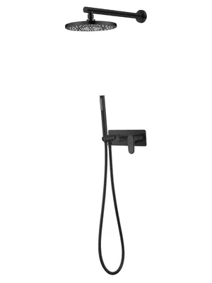 Душевая система Boheme 454-B встраиваемая, однозахватная, верхний/ручной душ, черная