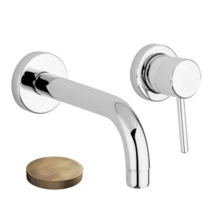 Смеситель для раковины Giulini F6520-20BROP настенный, встраиваемый, однозахв., бронза мат