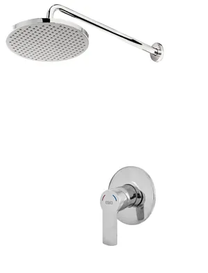 Душевая система ESKO Set_3in1 встраиваемый однозахватный смеситель, кронштейн, верхний душ, хром