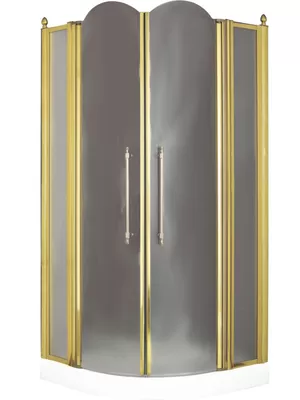 Душевой уголок Migliore (900х900х1950) стекло матовое, золото 22678