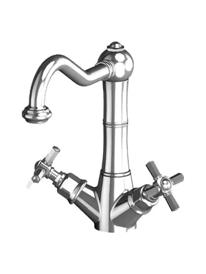 Смеситель GATTONI для раковины, ручки Paris, с донным клапаном, хром TR300/18СO