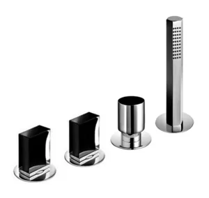 Смеситель Fantini на борт ванны четырехсекционный, без излива, хром 2902N467S