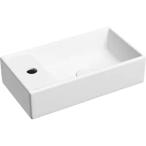 Раковина подвесная Ceramicanova 407х217х100 чаша справа,отв. под смес.,белый мат. CN6051RMW