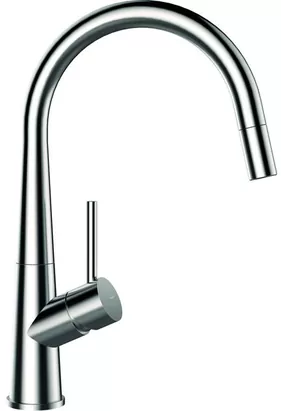 Смеситель для мойки SCHOCK -D поворотный выдвижной излив, нержавеющая сталь 710401