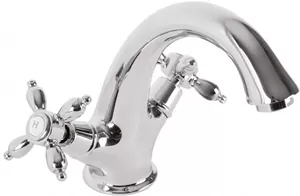 Смеситель CEZARES -LS1-01 для умывальника, двухзахватный, с донным клапаном, хром