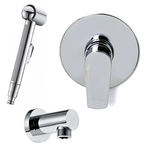 Смеситель встраиваемый WasserKRAFT A06156 с гигиеническим душем (комплект), хром