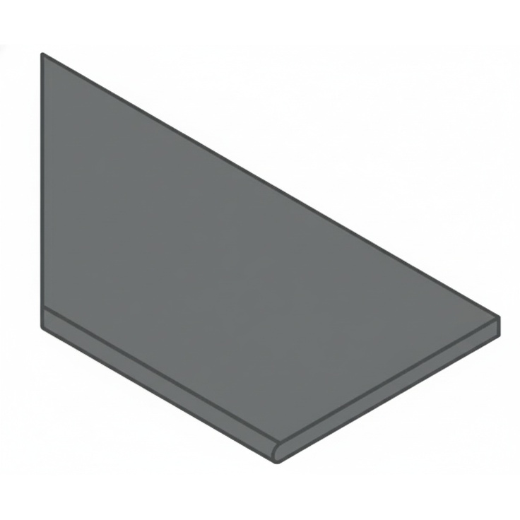 Italon Magma (Магма) 620090001373 X2 Графит бортик закруглённый Левый 30x60 матовая