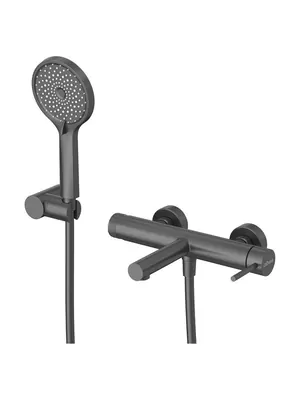 Смеситель CEZARES -VD-NOP 194 мм,для ванны/душа,фиксир.излив,душ.гарнитур,черный матовый