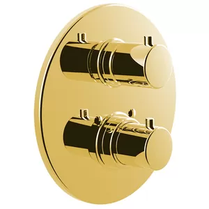 Смеситель для душа Giulini встраиваемый, термостат на 2 выхода, золото F8213-FUO