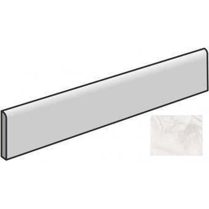 Atlas Concorde Russia Forte Dei Marmi Quark 610130007524 Oyster White Battiscopa Matt 7,2x80 матовая