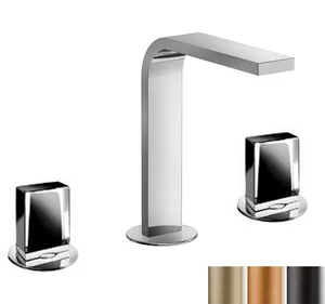 Смеситель Fantini на раковину трехсекционный с донным клапаном, излив164мм,покрытиеPVD N504S