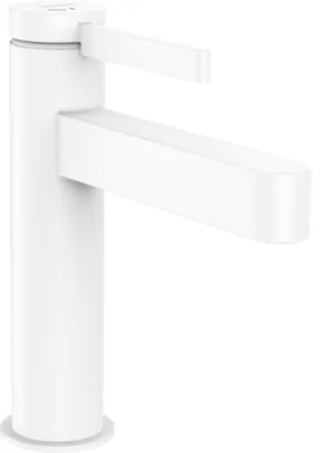 Смеситель Hansgrohe 76024700 для раковины 110 CoolStart, слив.клапан Push-Open, матов.белый