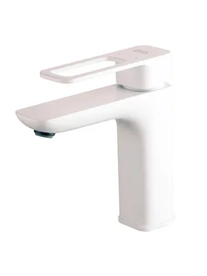 Смеситель Iddis для умывальника однозахватный, излив 109 мм, белый матовый SLIWT00i01