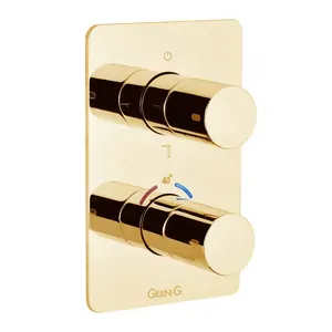 Смеситель для душа Giulini EGO F8277O встраиваемый, термостатический на 3 выхода, золото