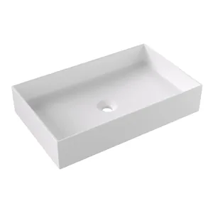 Раковина накладная Alice 600х370х130 Aliglaze+, без отверстия под смес., белый мат. 31130109