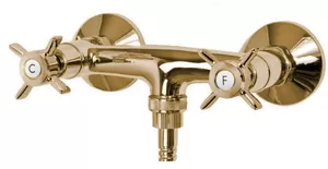 Смеситель CEZARES -DS-02 для душа, двухзахватный, настенный, бронза