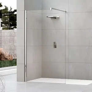 Душевое ограждение Novellini H 1200х2000 кронштейн, прозрачное/хром KUADH120-1K