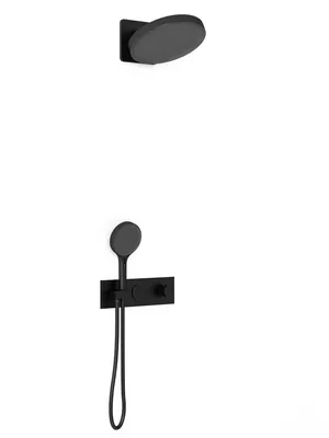 Душевая система Vincea встраиваемая,термостатическая,верхний и ручной душ,черный VSFW-422TI3MB
