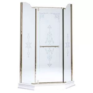 Душевой уголок Migliore PENTA (900х900х2030) стекло прозр.+декор,бронза 24162