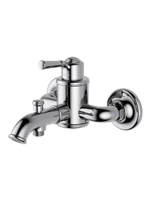 Смеситель для ванны/душа Aquatek AQ1540CR настенный, однозахватный, излив 217мм, цвет: хром