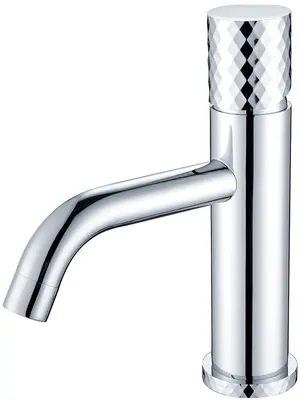 Смеситель Boheme 121-CRCR для раковины, на 1 отверстие, однозахватный, ручка diamond, хром