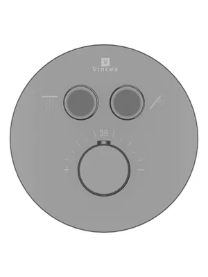Смеситель для душа Vincea d155мм,встраиваемый,термостат.,без излива,вороненная сталь VSCV-322T-MGM