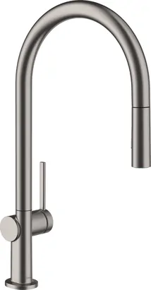 Смеситель Hansgrohe для кухни 210 вытяжной излив, 2jet, sBox черный хром мат. 72801340