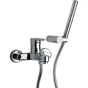 Смеситель для ванны/душа Paini настенный, однозахватный, душ. гарнитур, хром 92CR105FTKM
