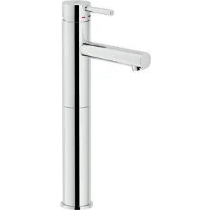 Смеситель NOBILI для раковины, однозахватный, высокий излив, донный клапан, хром LV00428/2CR