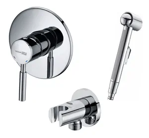 Смеситель встраиваемый WasserKRAFT A04157 с гигиеническим душем (комплект), хром