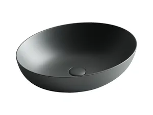 Раковина накладная Ceramicanova 520х395х130 овальная, без перелива, антрацит мат. CN6017MDH