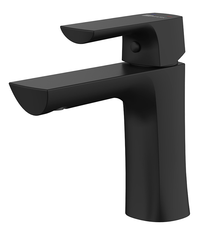 Смеситель для раковины Lemark LM7206BL донный клапан Click/Clack, черный