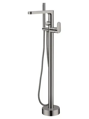 Смеситель Boheme 459-GM для ванны/душа, напольный, однозахватный, с ручным душем, графит