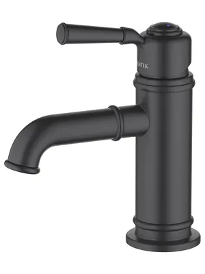 Смеситель для раковины Aquatek AQ1510MB однозахватный, излив 72мм, б/дон. клап., черный мат