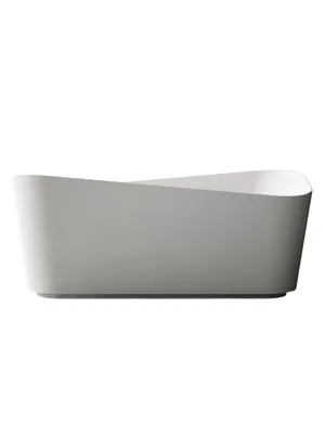 Ванна из искусственного камня Abber (1700x750) отдельност, слив-перелив, белая матовая AS9608