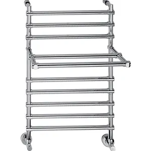 Полотенцесушитель водяной Margaroli Sole 464-8 (762х535) хром, с полкой, 4644708CRP