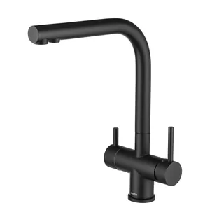 Смеситель для кухни Swedbe Selene Plus 8144B с каналом для подключения фильтра, черный