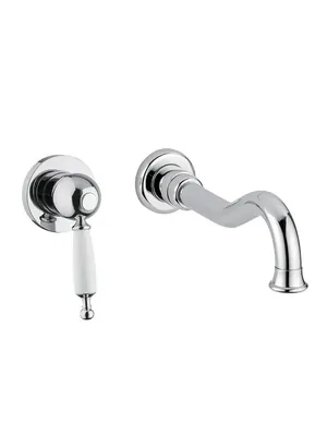 Смеситель для раковины Migliore скрытого монтажа, ручка белая, хром ML.OXF-6345.BI.CR