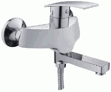 Смеситель Ledeme настенный, для ванны и душа, однозахватный, с душевой лейкой, хром L3170