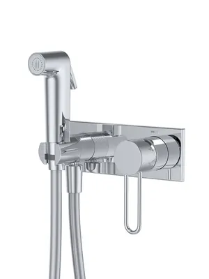 Смеситель встраиваемый IDDIS с гигиеническим душем, с защитным клапаном, цвет: хром DUNSBV0i08