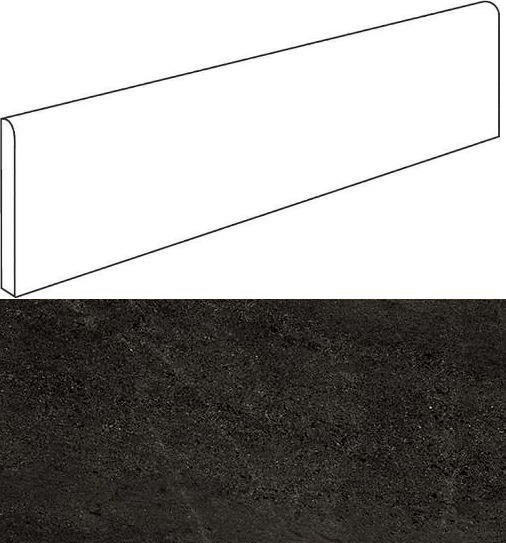 Wise Dark Battiscopa Lap 60X7.2 лаппатированная