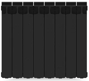 Радиатор биметаллический Rifar Ventil MVR 500 нижнее правое подкл, 8 сек, 1568 Вт, антрацит